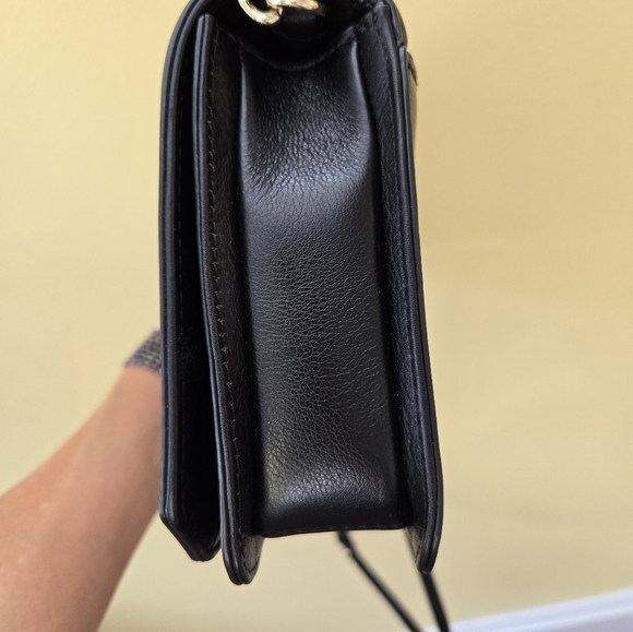 Rebecca Minkoff Black Crossbody Bag with Gold Chain - Picture 13 of 14